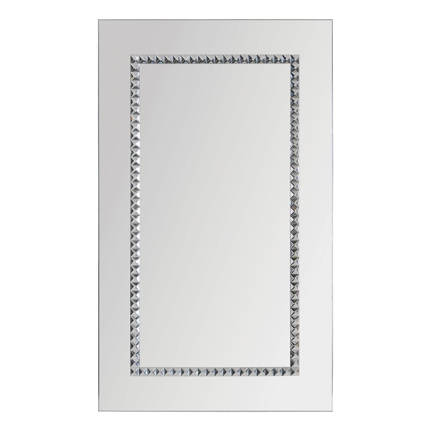 Renwil - MT1216 - Mirror - Embedded Jewels - Chrome/Jewel Border