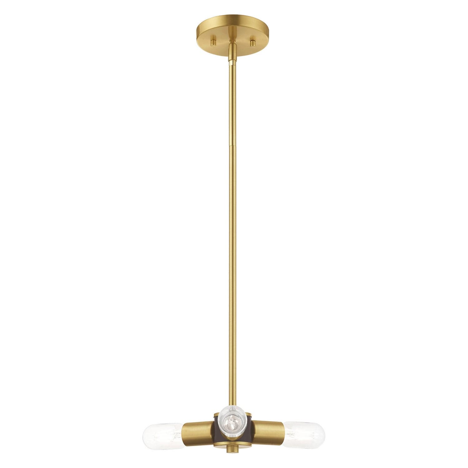Livex Lighting - 51133-12 - Three Light Mini Chandelier - Copenhagen - Satin Brass w/ Bronzes