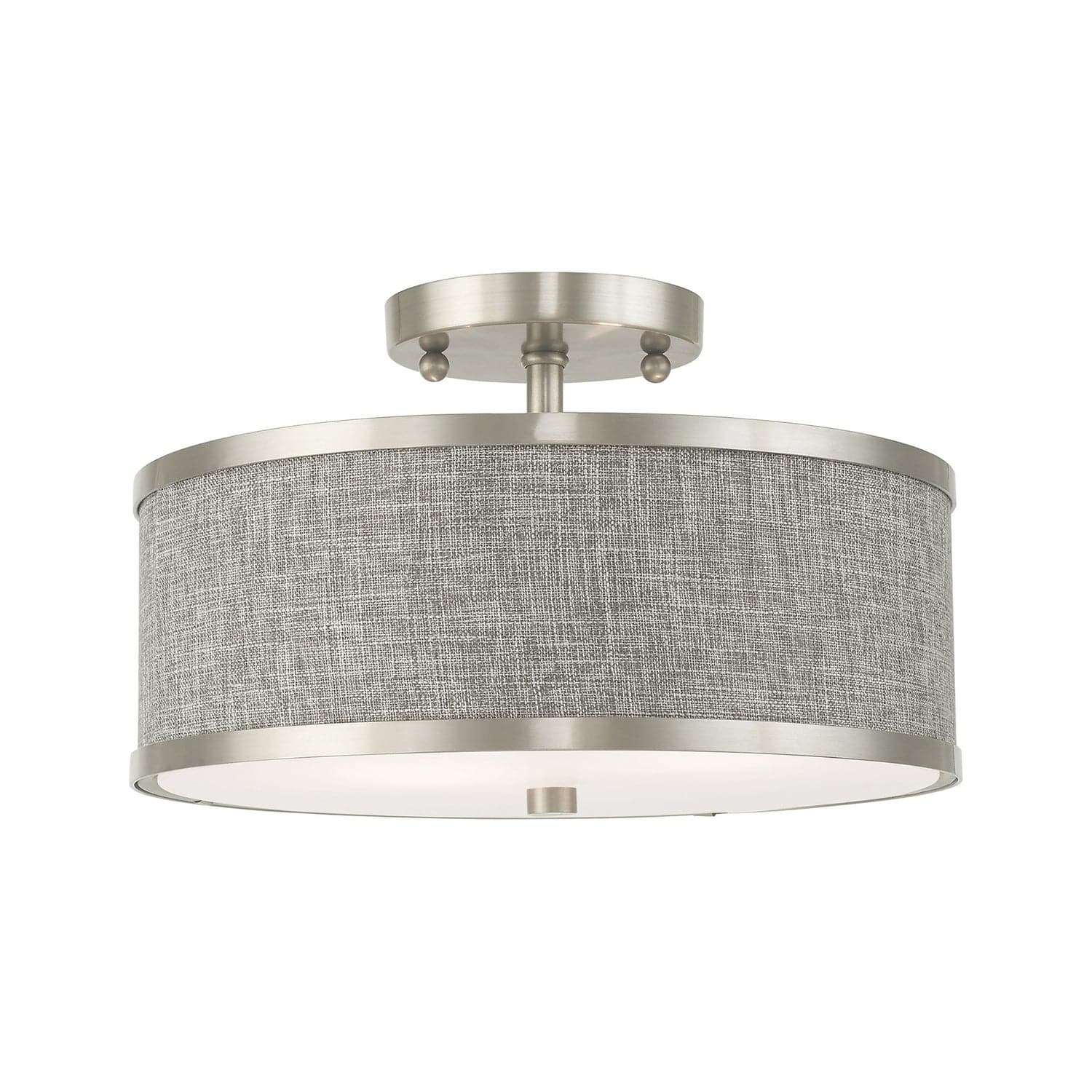 Livex Lighting - 60422-91 - Two Light Ceiling Mount - Park Ridge - Brushed Nickel