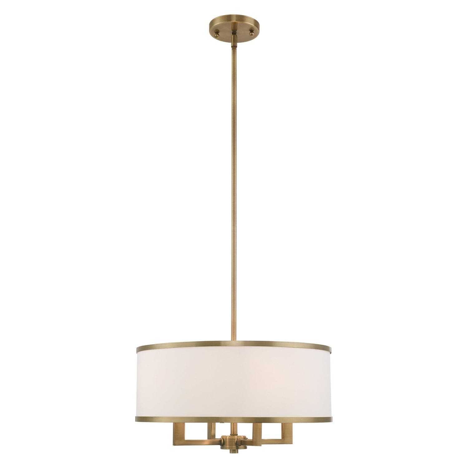 Livex Lighting - 62615-01 - Four Light Pendant - Park Ridge - Antique Brass