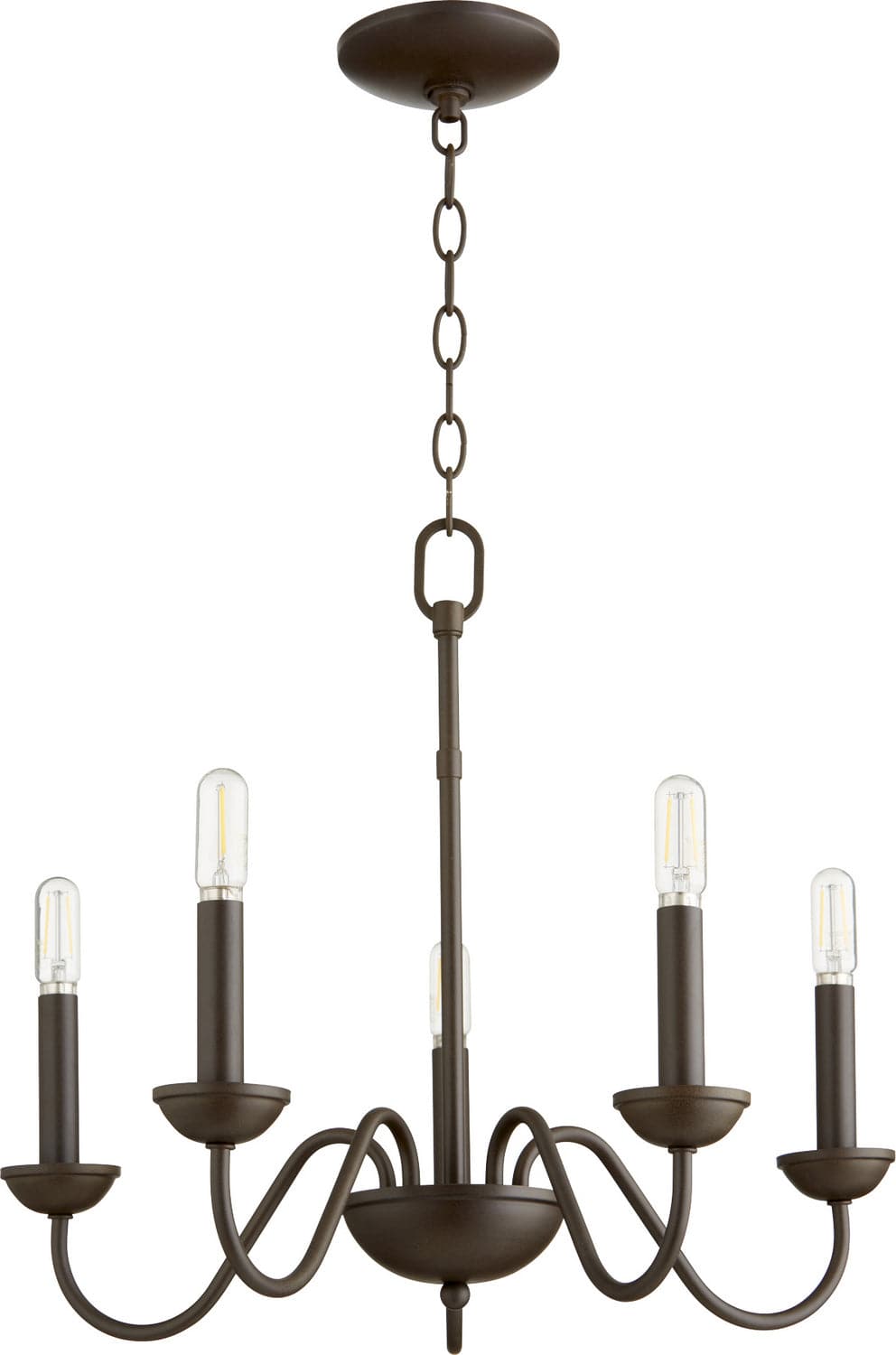 Quorum - 6040-5-86 - Five Light Chandelier - 6040 Chandeliers - Oiled Bronze