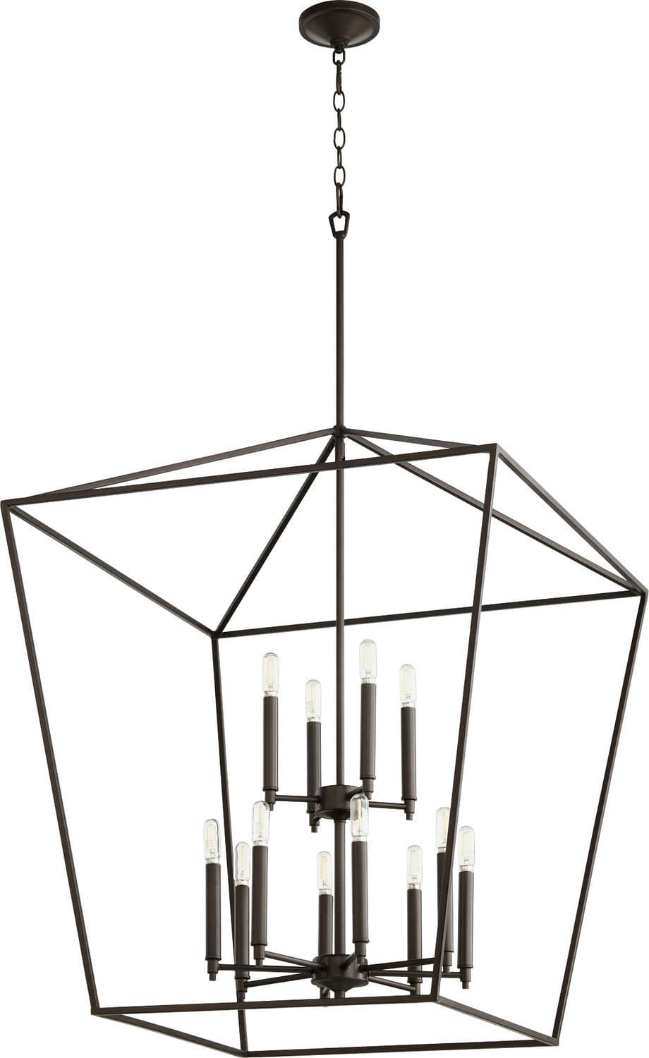 Quorum - 604-12-86 - 12 Light Entry Pendant - Gabriel - Oiled Bronze