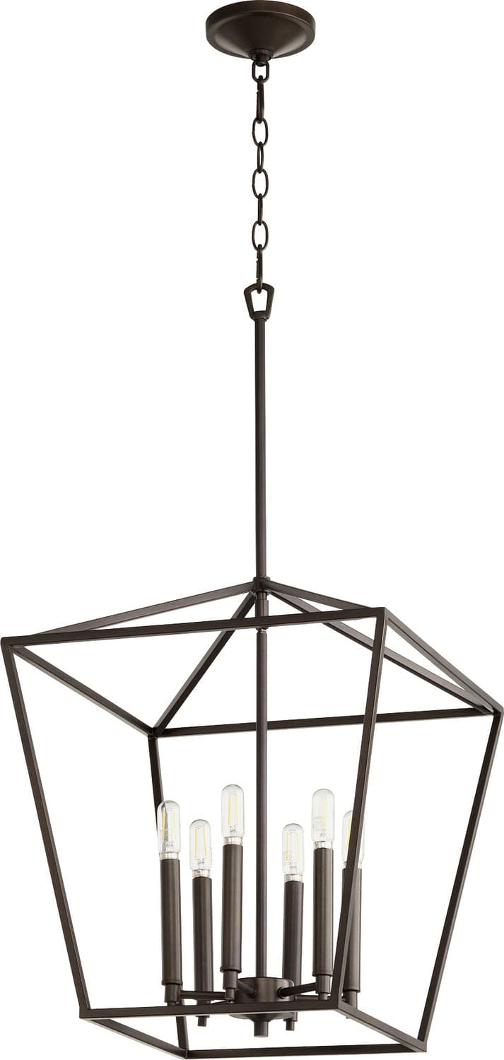 Quorum - 604-6-86 - Six Light Entry Pendant - Gabriel - Oiled Bronze