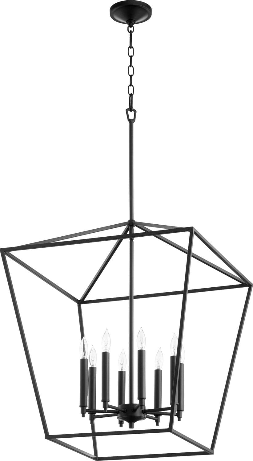 Quorum - 604-8-69 - Eight Light Entry Pendant - Gabriel - Textured Black