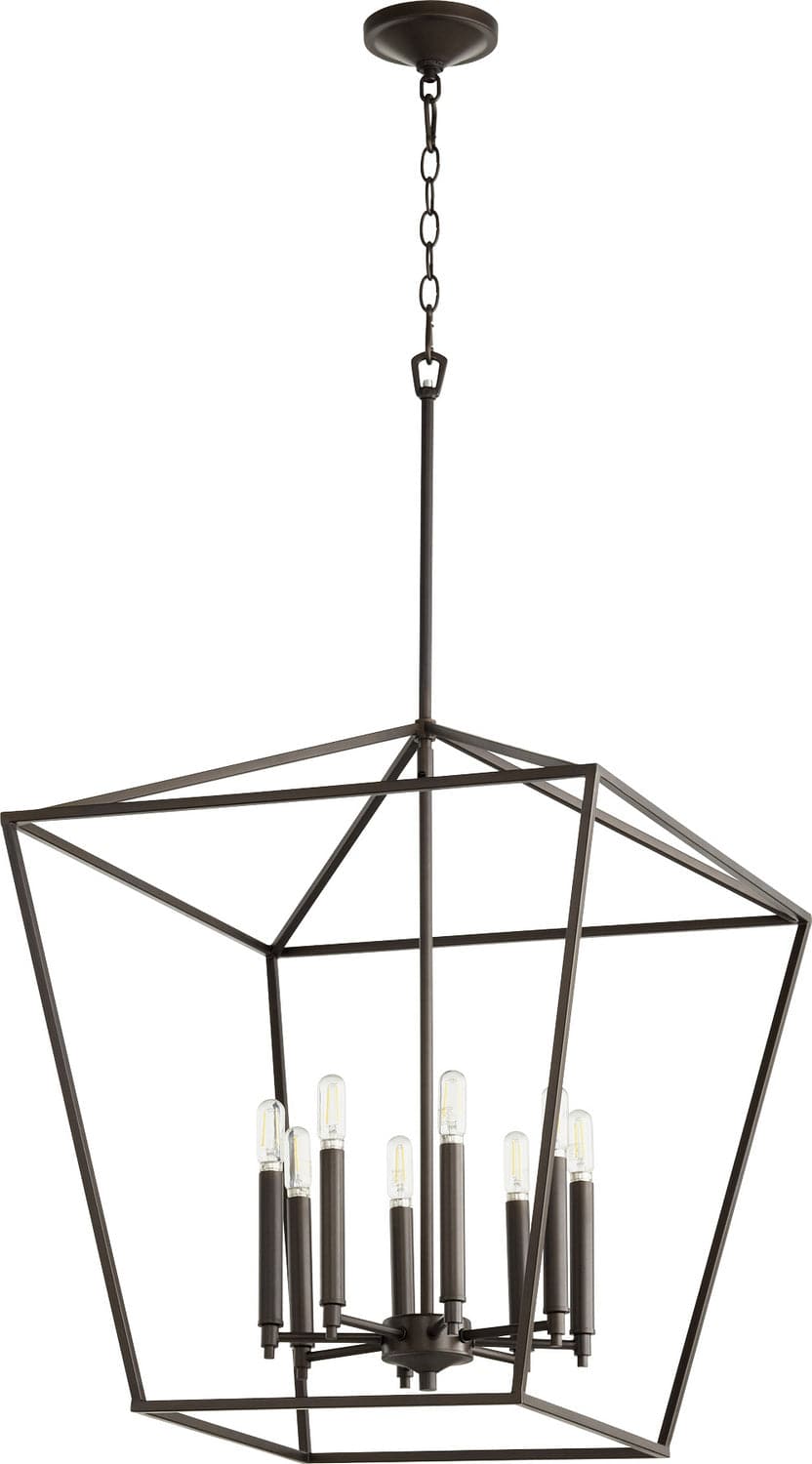 Quorum - 604-8-86 - Eight Light Entry Pendant - Gabriel - Oiled Bronze