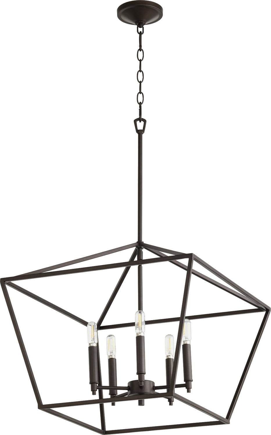 Quorum - 644-5-86 - Five Light Entry Pendant - Gabriel - Oiled Bronze