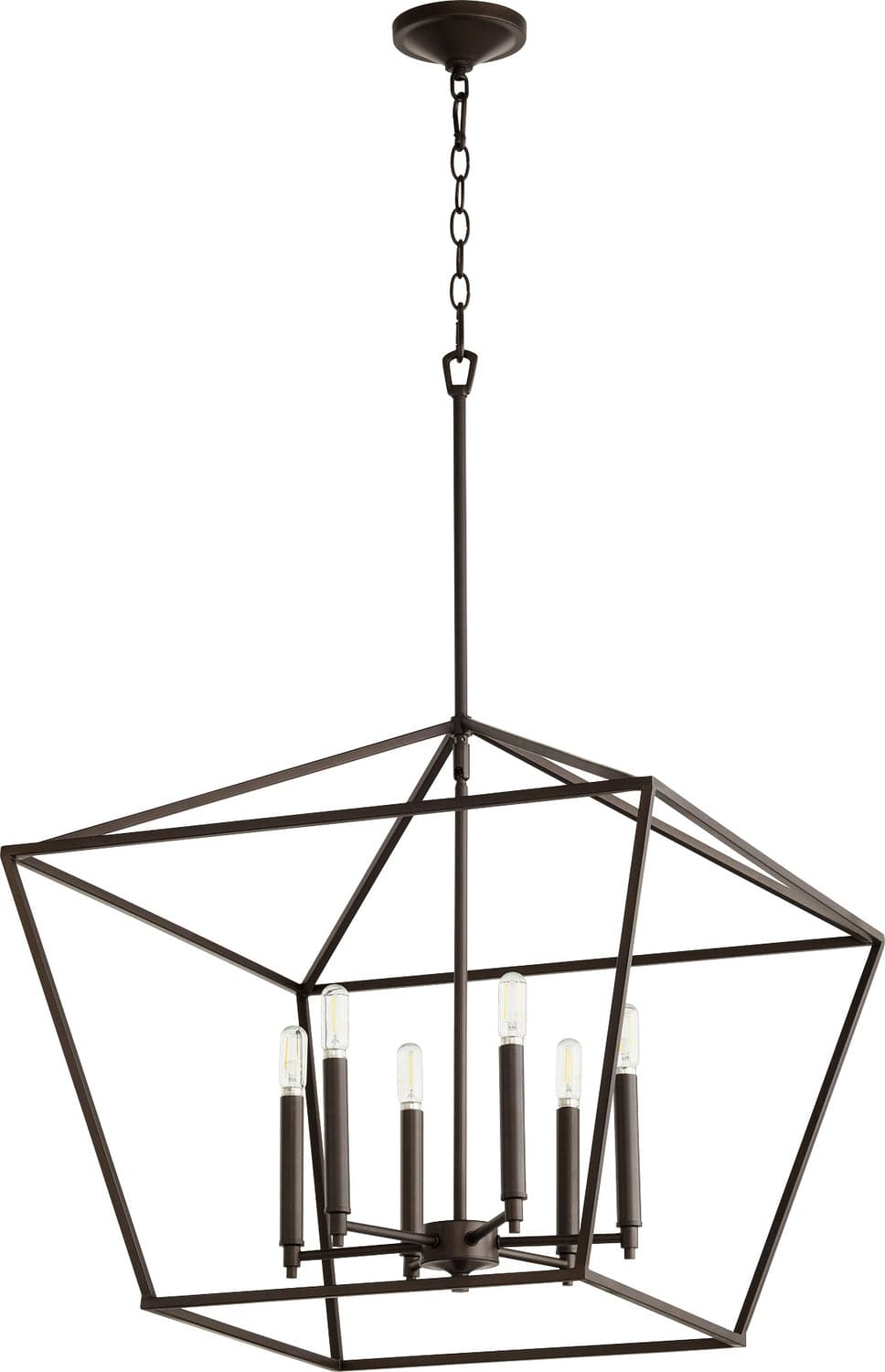 Quorum - 644-6-86 - Six Light Entry Pendant - Gabriel - Oiled Bronze