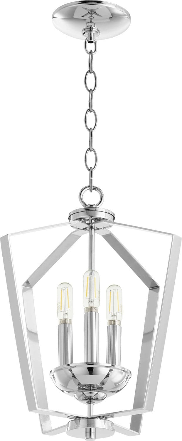 Quorum - 894-3-14 - Three Light Entry Pendant - 3LT Entry Series - Chrome