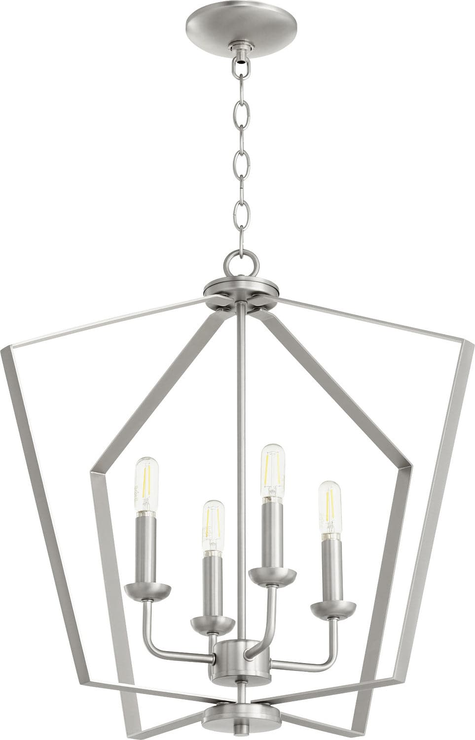 Quorum - 894-4-65 - Four Light Entry Pendant - 4LT Entry Series - Satin Nickel