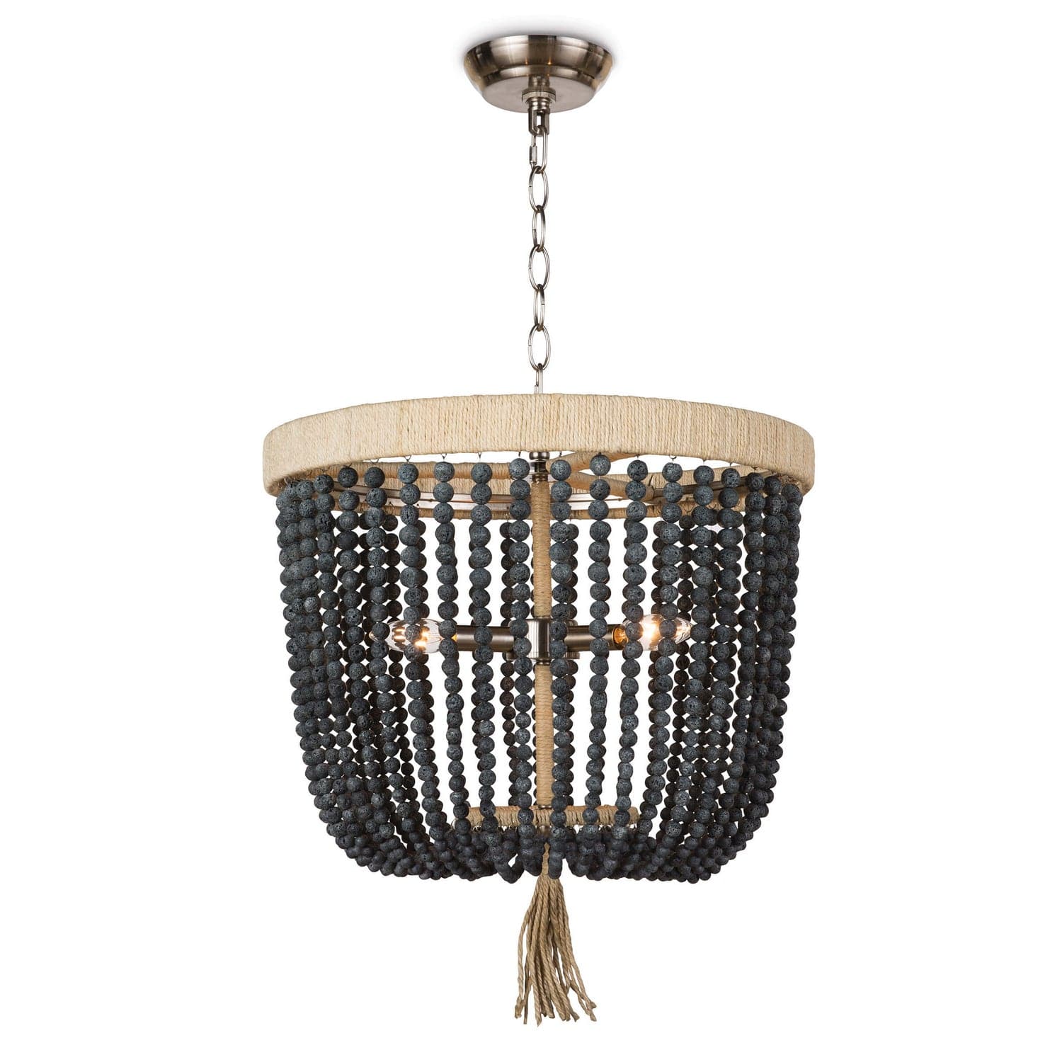 Regina Andrew - 16-1222BLU - Three Light Chandelier - Milos - Blue