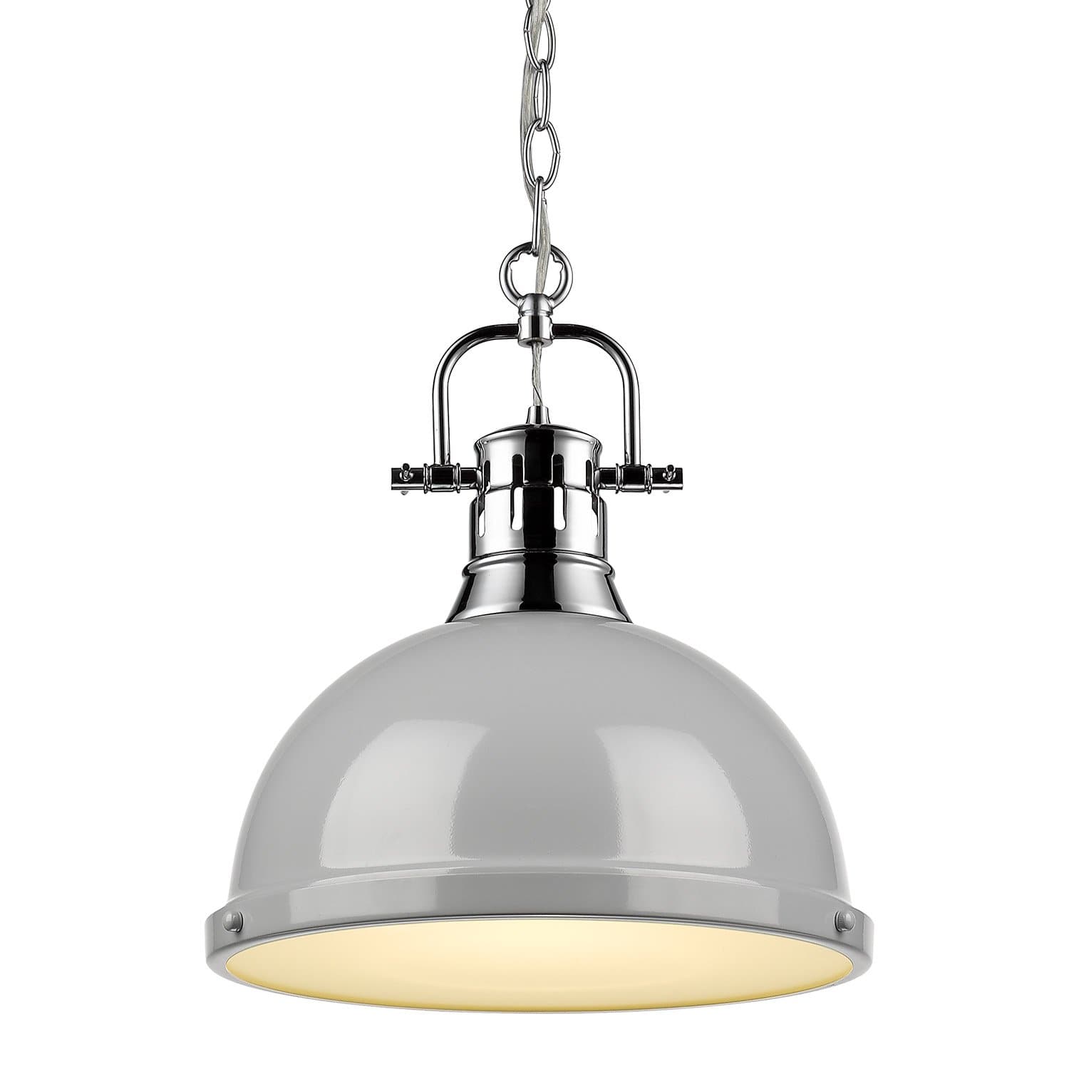 Golden - 3602-L CH-GY - One Light Pendant - Duncan - Chrome