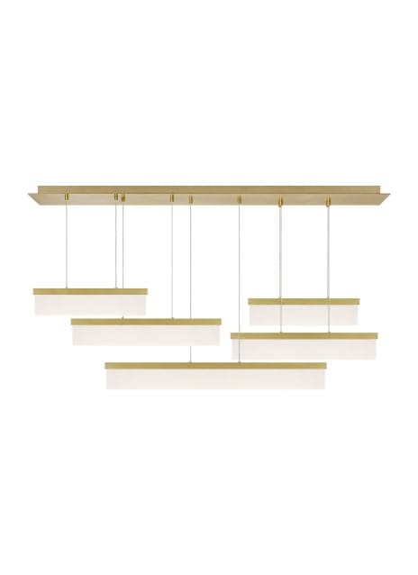 Visual Comfort Modern - 700LSSWPR-LED930 - LED Suspension - Sweep - Aged Brass