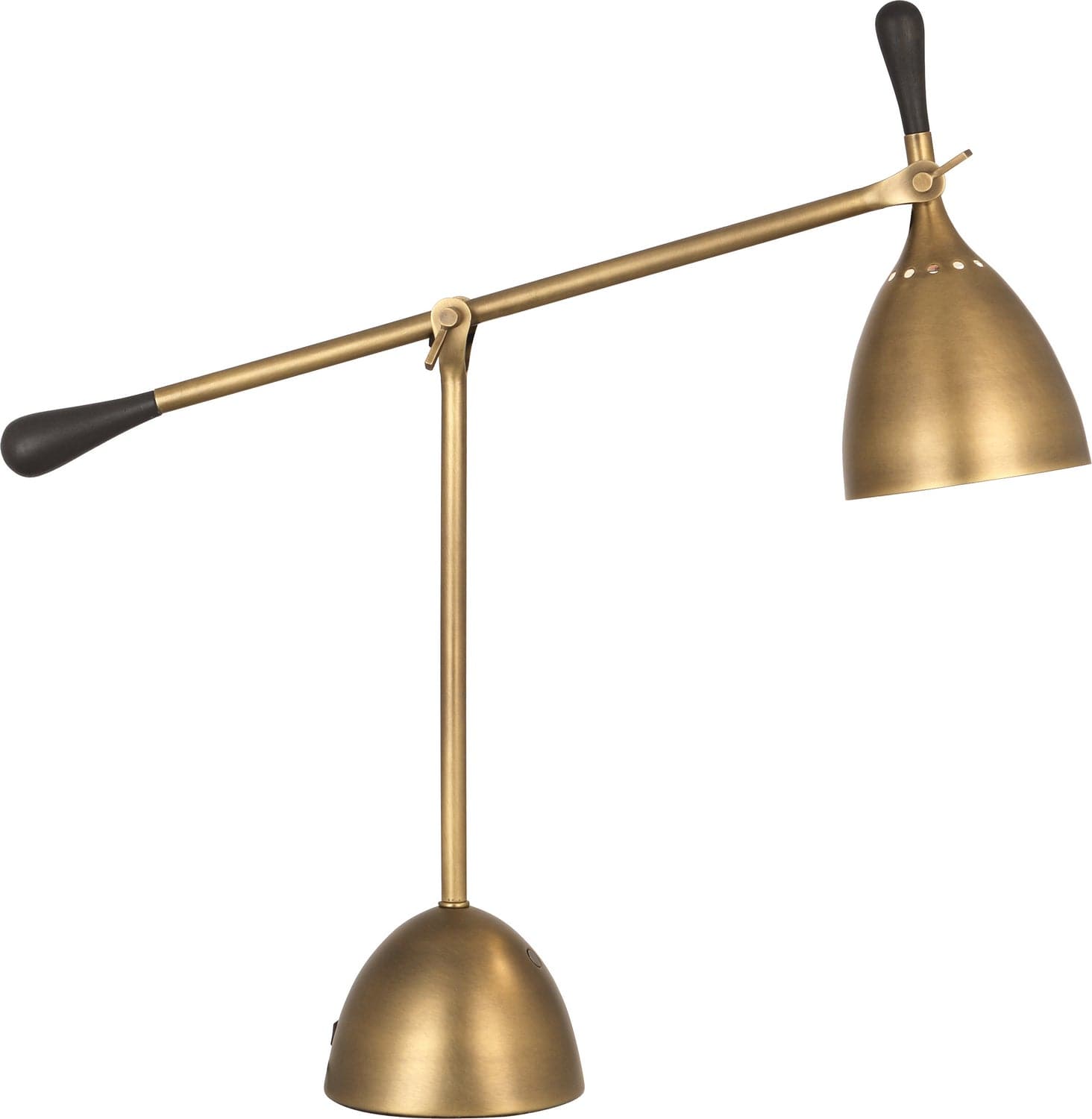 Robert Abbey - 1340 - One Light Table Lamp - Ledger - Warm Brass w/Dark Walnut