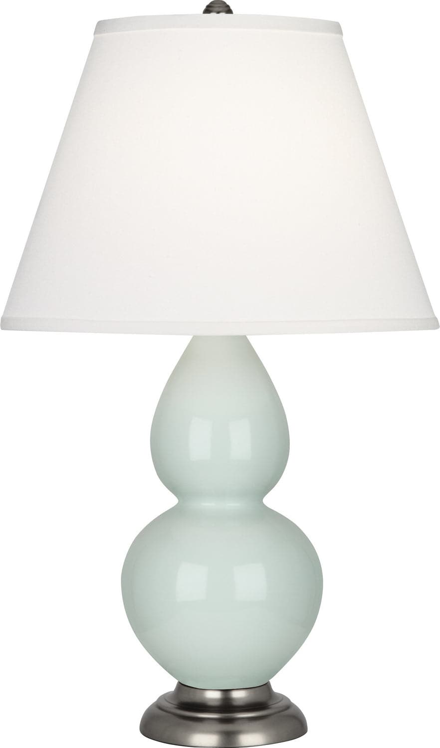 Robert Abbey - 1788X - One Light Accent Lamp - Small Double Gourd - Celadon Glazed w/Antique Silver