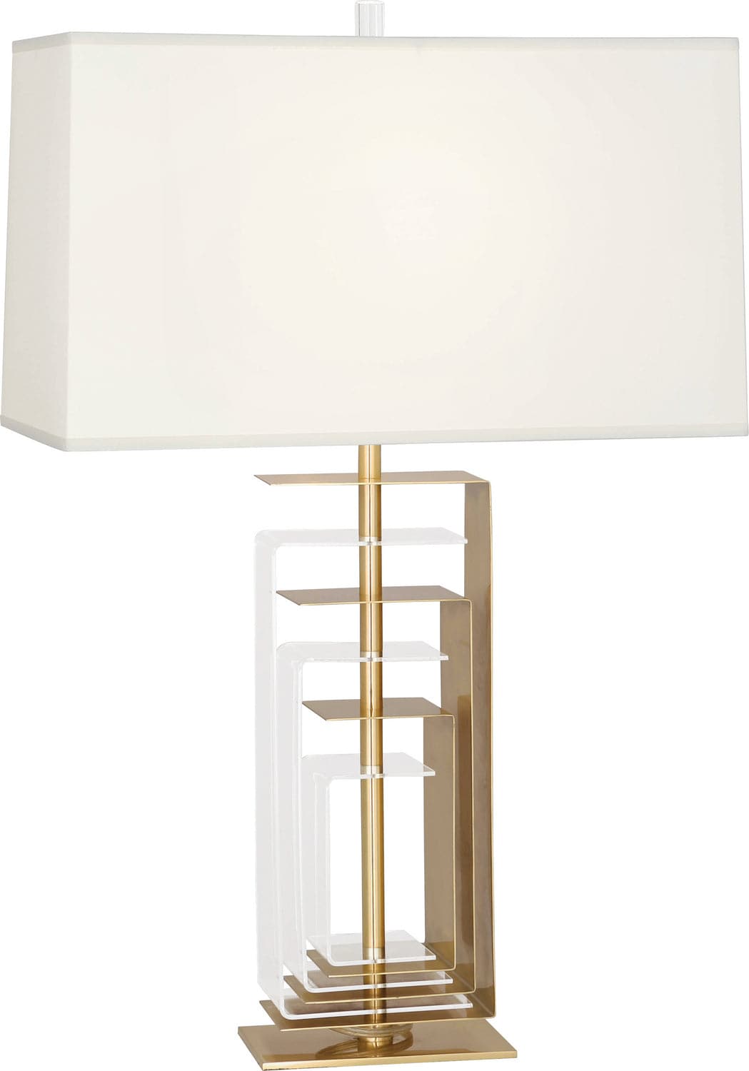 Robert Abbey - 279 - One Light Table Lamp - Braxton - Modern Brass w/Clear Acrylic