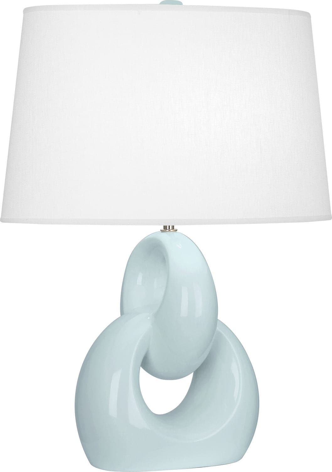 Robert Abbey - BB981 - One Light Table Lamp - Fusion - Baby Blue Glazed w/Polished Nickel