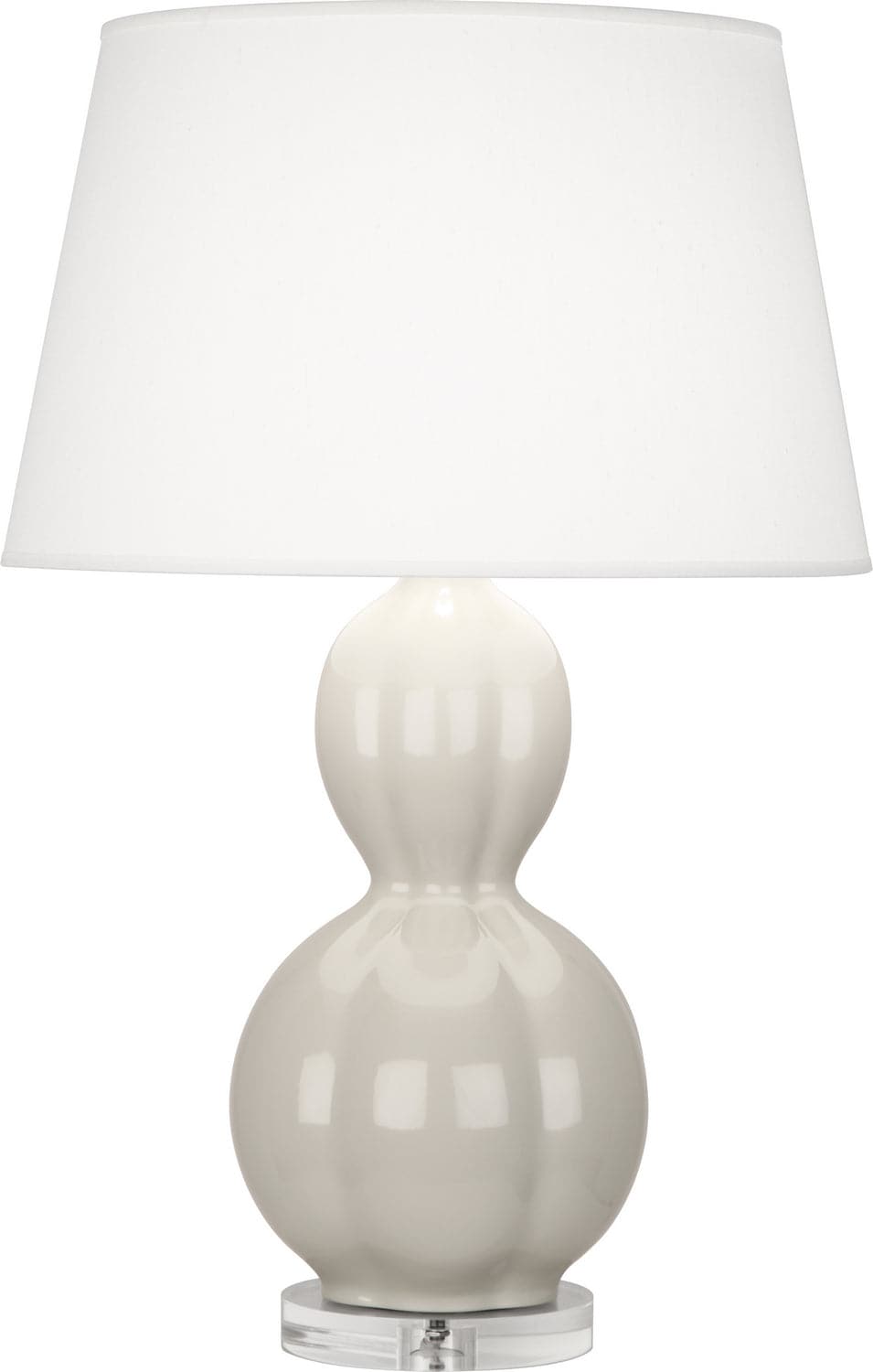 Robert Abbey - BW997 - One Light Table Lamp - Williamsburg Randolph - Soft Gray Glazed w/Lucite Base