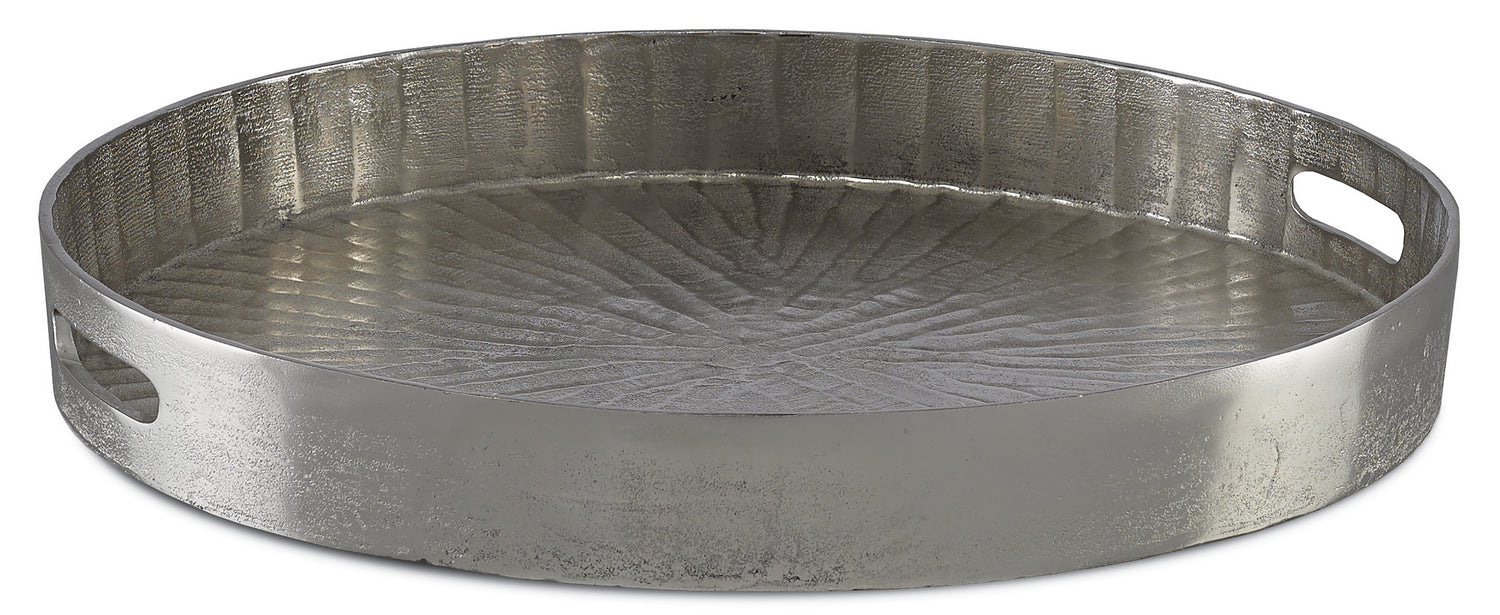 Tray from the Luca collection in Silver finish