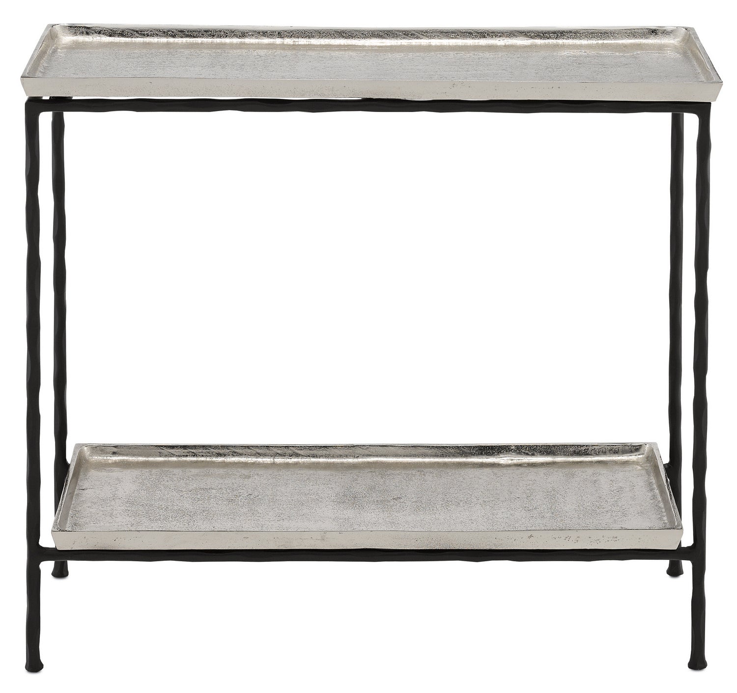 Side Table from the Boyles collection in Antique Silver/Black finish