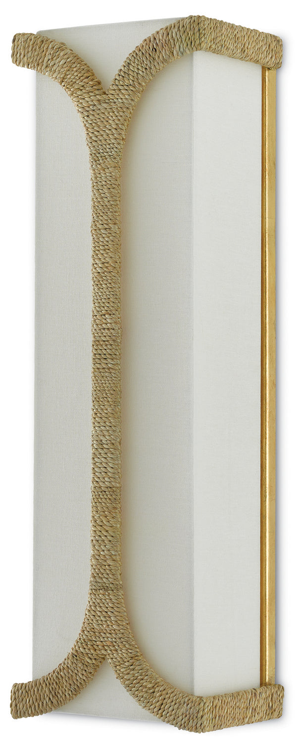 Two Light Wall Sconce from the Carthay collection in Natural/Dark Contemporary Gold Leaf finish