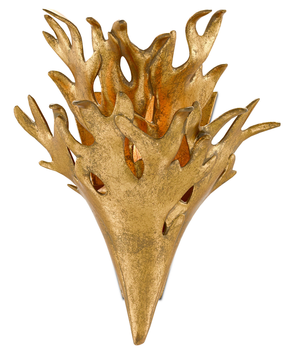 One Light Wall Sconce from the Marjorie Skouras collection in Gold Leaf finish