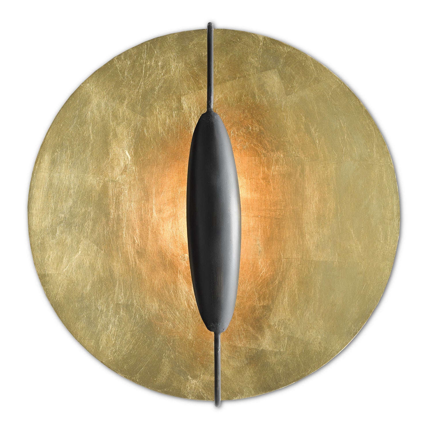 One Light Wall Sconce from the Pinders collection in Contemporary Gold Leaf/Painted Contemporary Gold/French Black finish