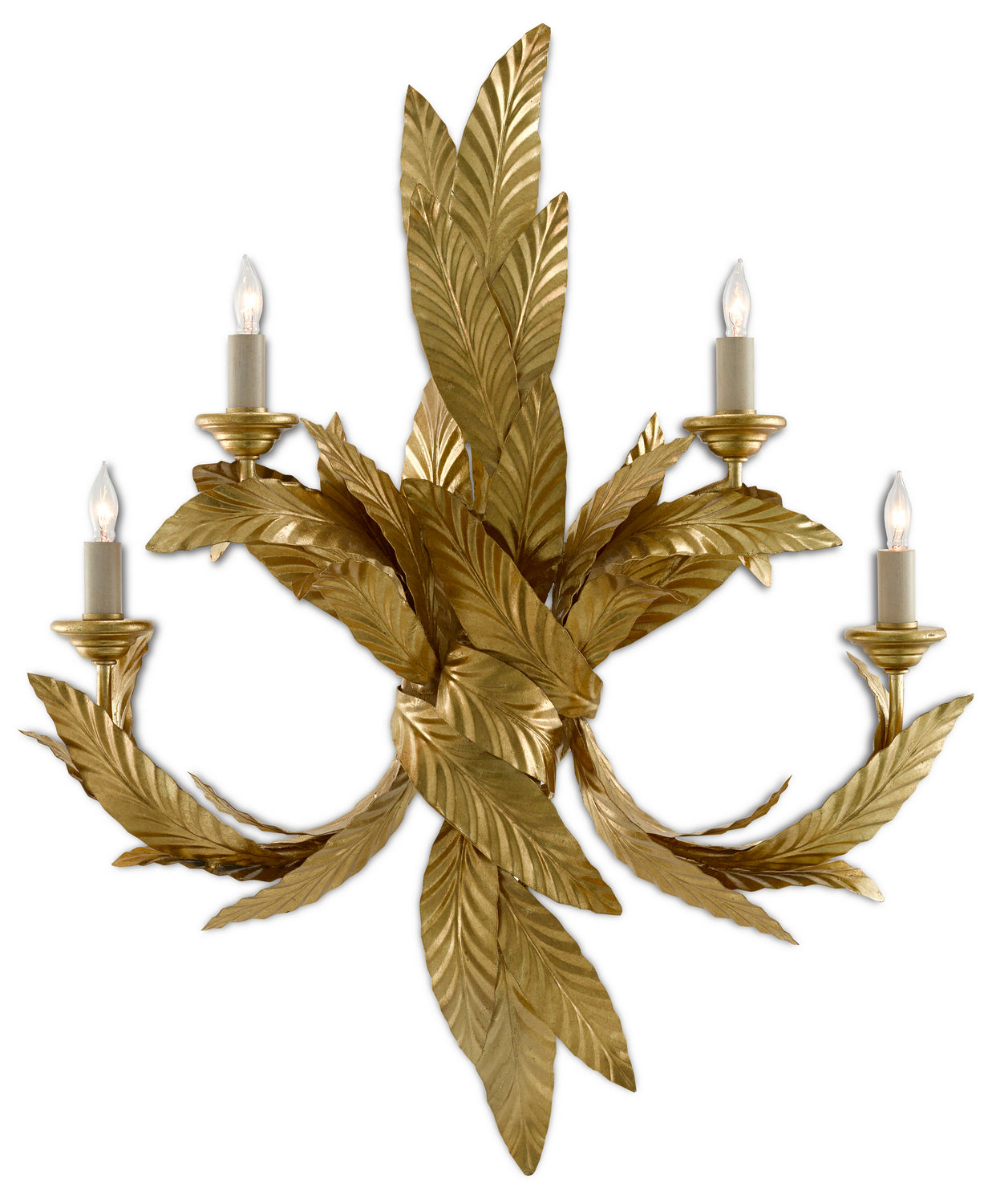 Four Light Wall Sconce from the Apollo collection in Contemporary Gold Leaf finish