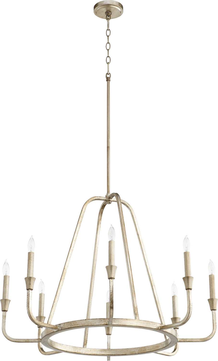 Quorum - 6314-8-60 - Eight Light Chandelier - Marquee - Aged Silver Leaf