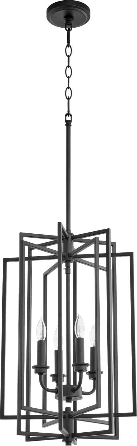 Quorum - 688-4-69 - Four Light Entry Pendant - Hammond - Textured Black