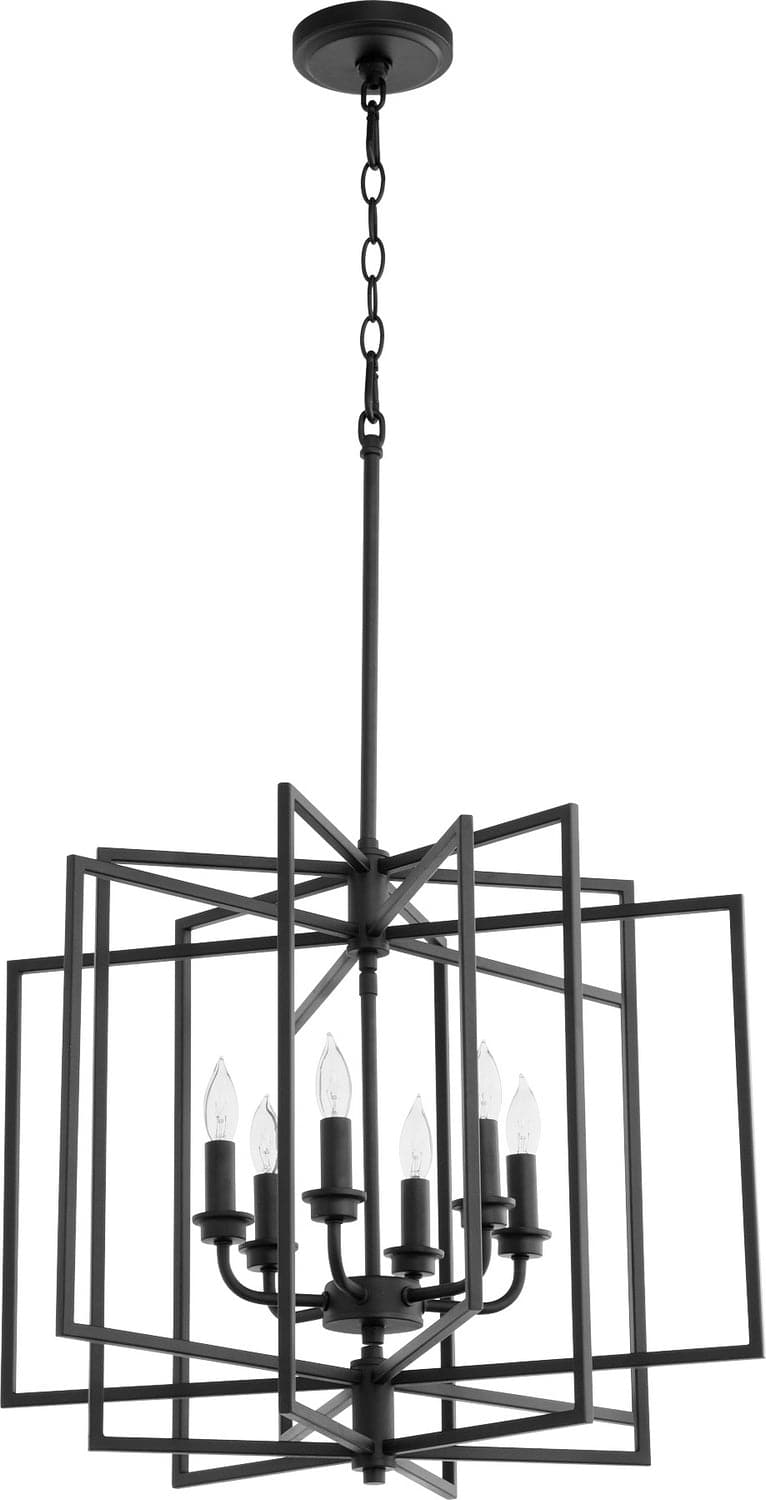 Quorum - 888-6-69 - Six Light Pendant - Hammond - Textured Black