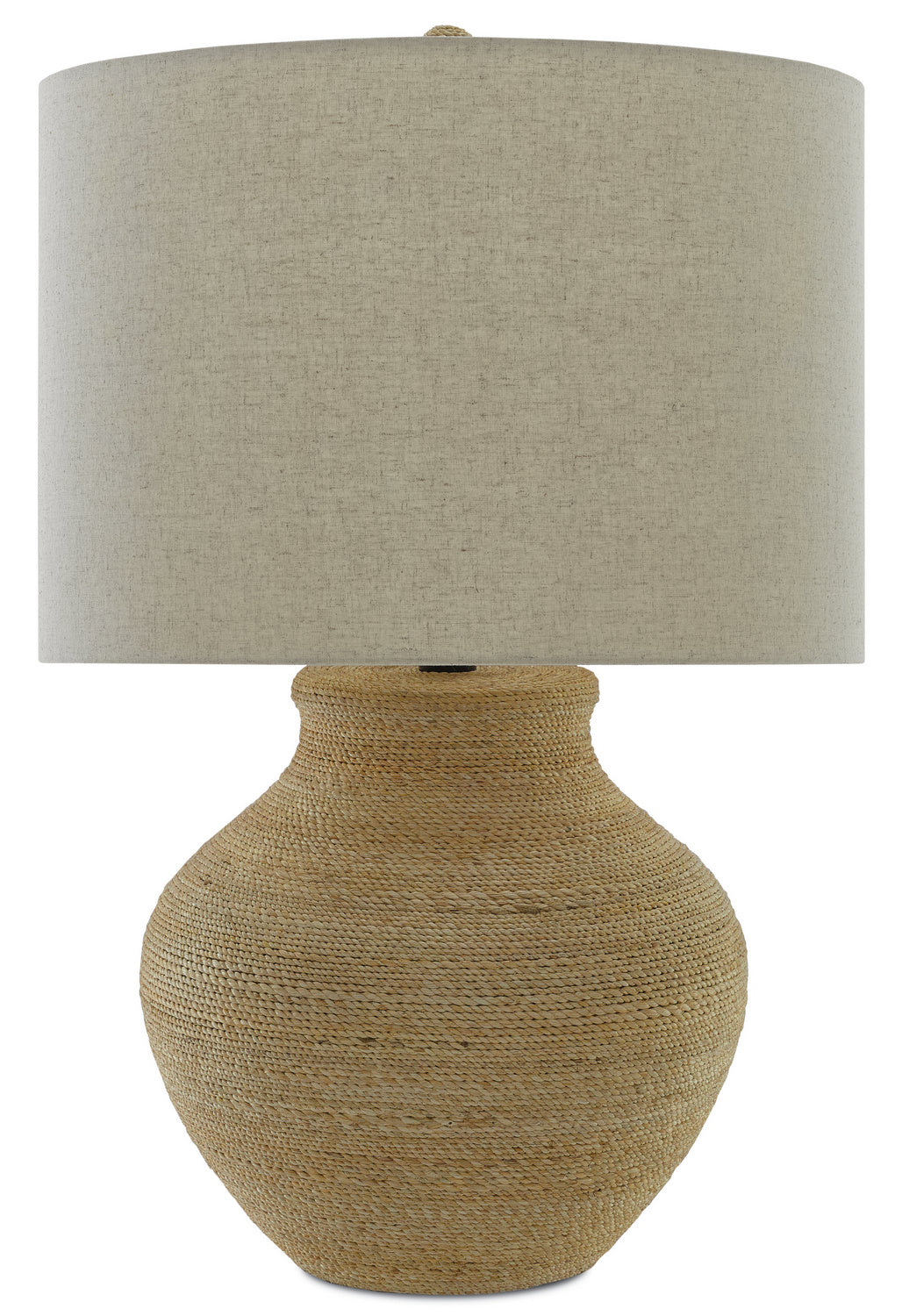 One Light Table Lamp from the Hensen collection in Natural/Satin Black finish