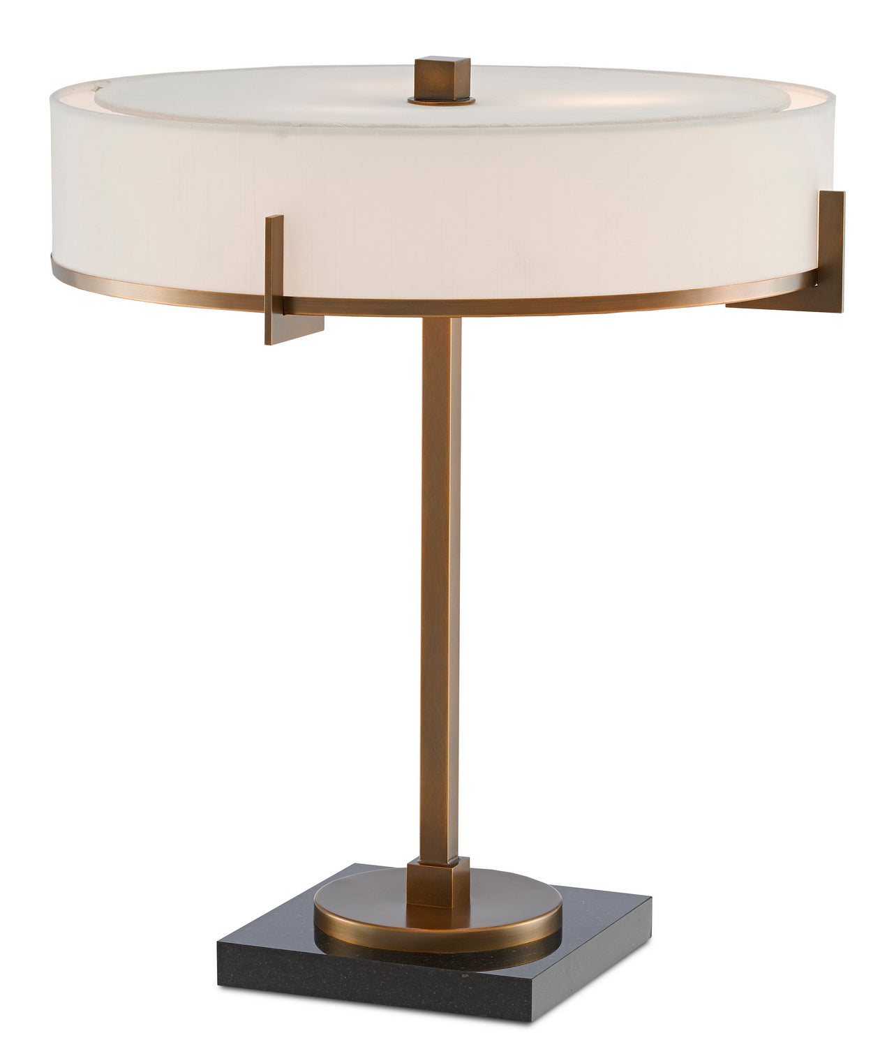 Three Light Table Lamp from the Jacobi collection in Antique Brass/Black finish