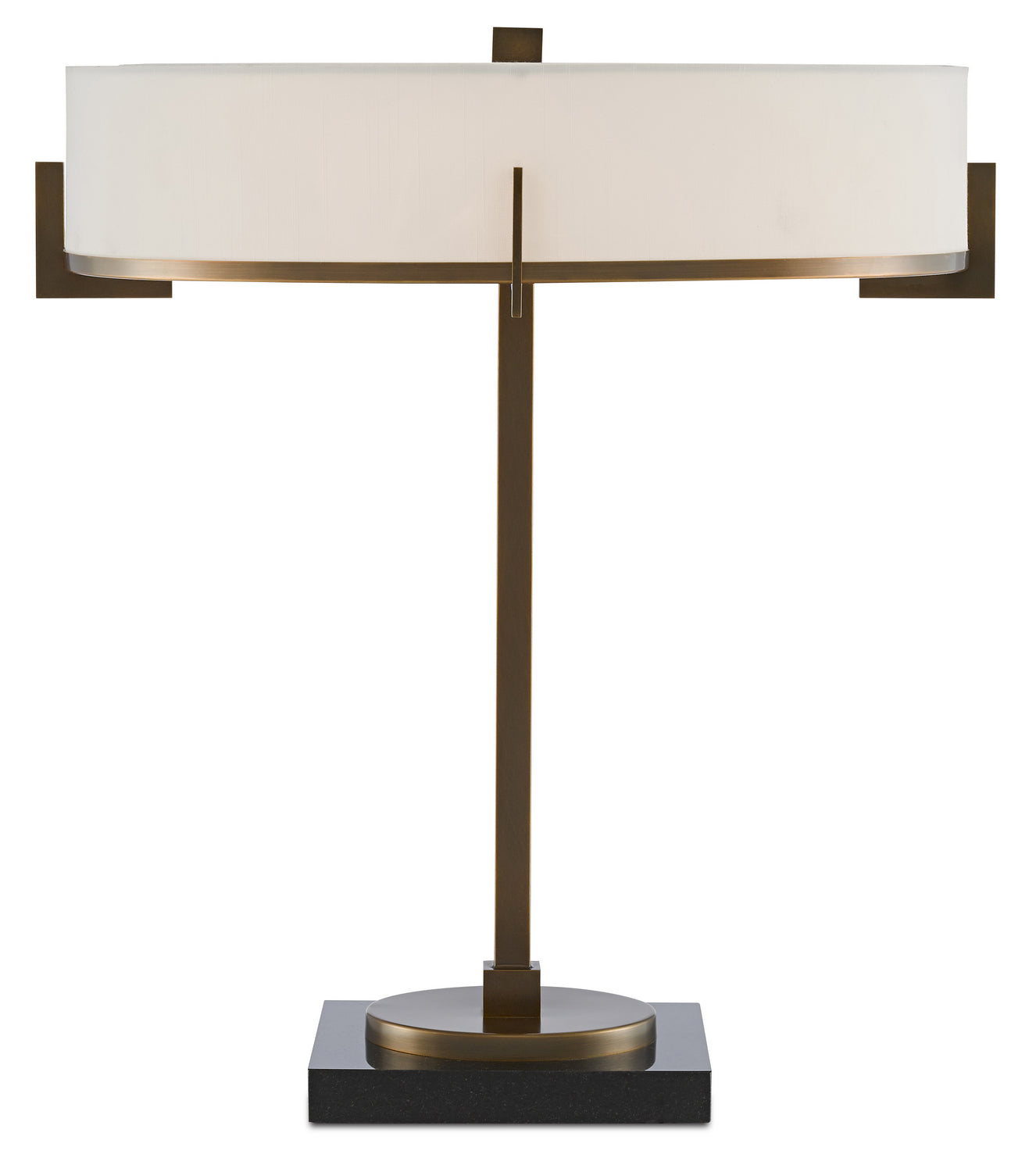Three Light Table Lamp from the Jacobi collection in Antique Brass/Black finish