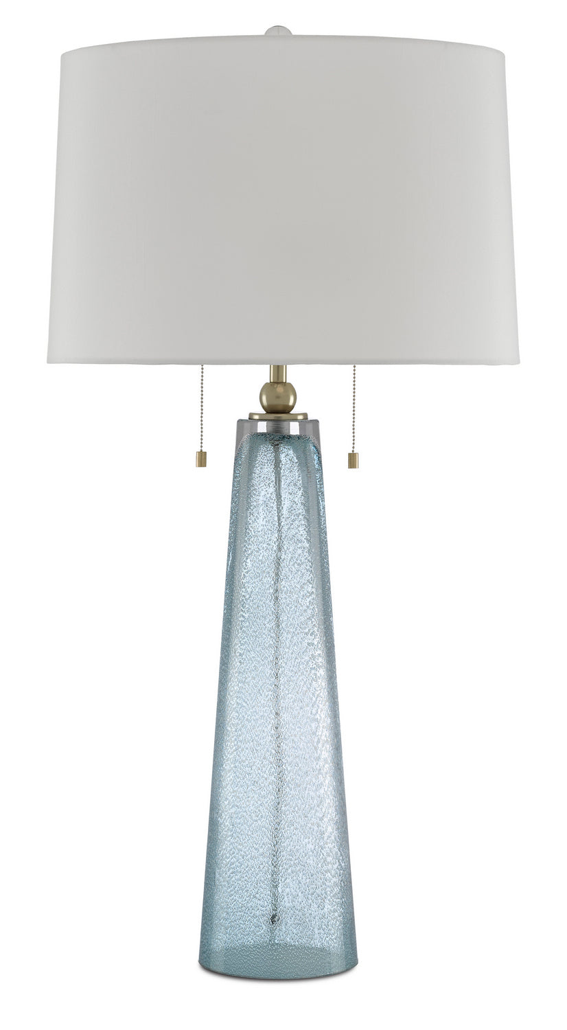 Two Light Table Lamp from the Looke collection in Blue/Brass finish