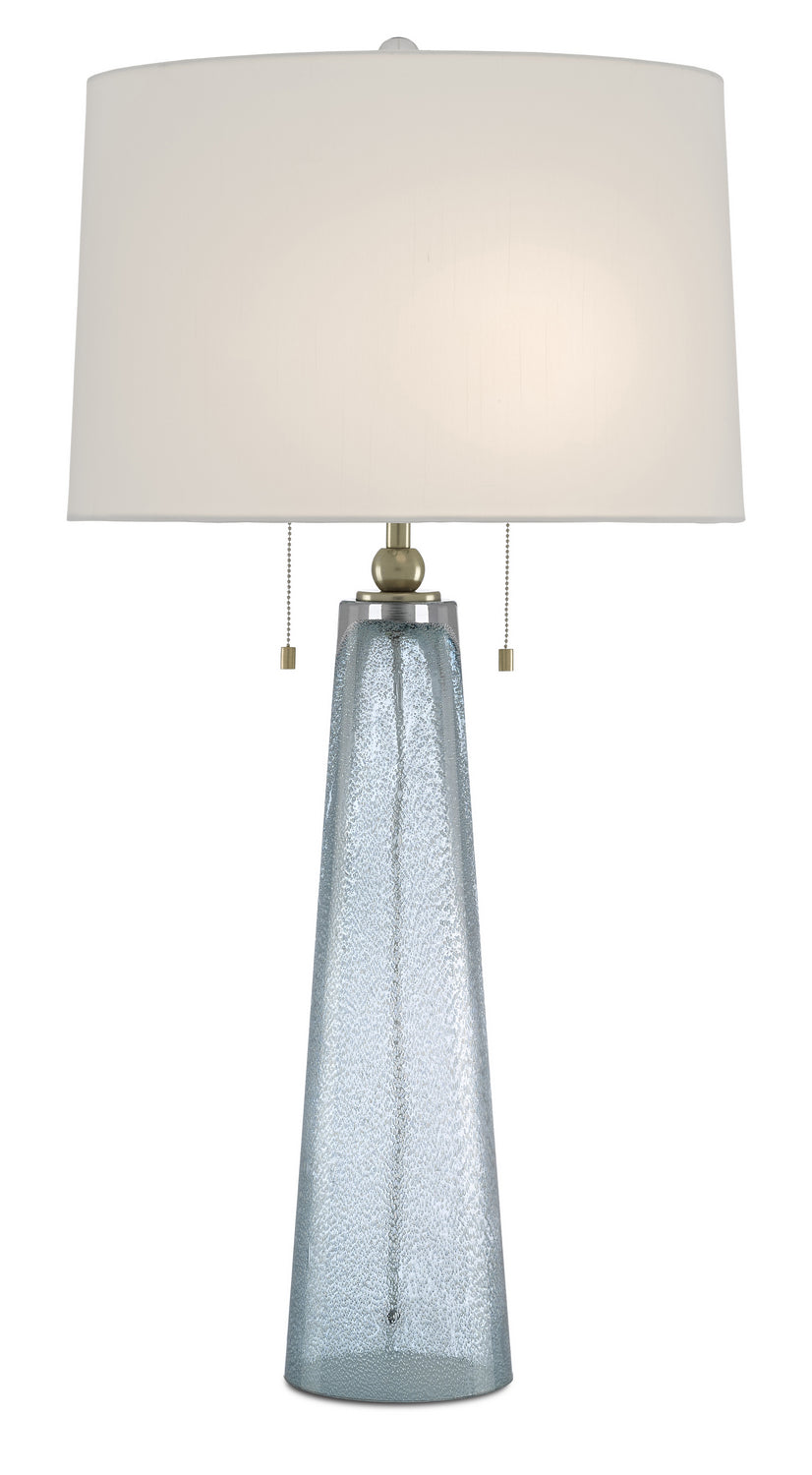 Two Light Table Lamp from the Looke collection in Blue/Brass finish