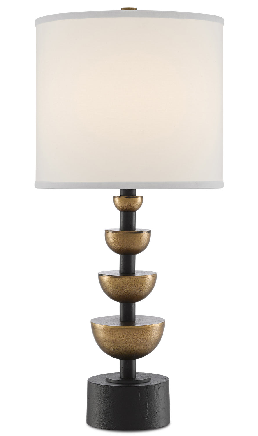 One Light Table Lamp from the Chastain collection in Antique Brass/Black finish