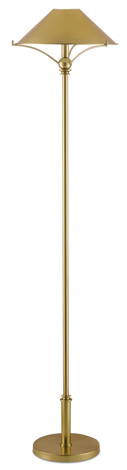 One Light Floor Lamp from the Maarla collection in Polished Brass finish