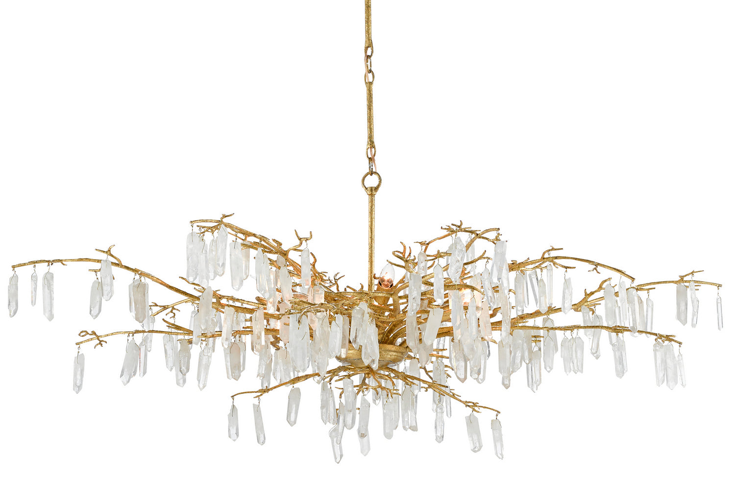 Eight Light Chandelier from the Aviva Stanoff collection in Washed Lucerne Gold/Natural finish