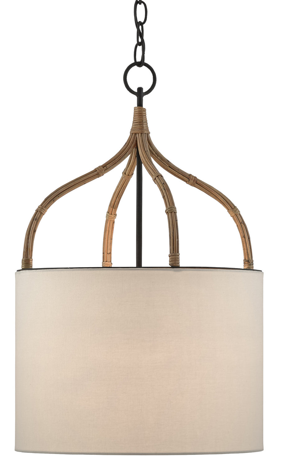 One Light Pendant from the Dunning collection in Blacksmith/Natural finish