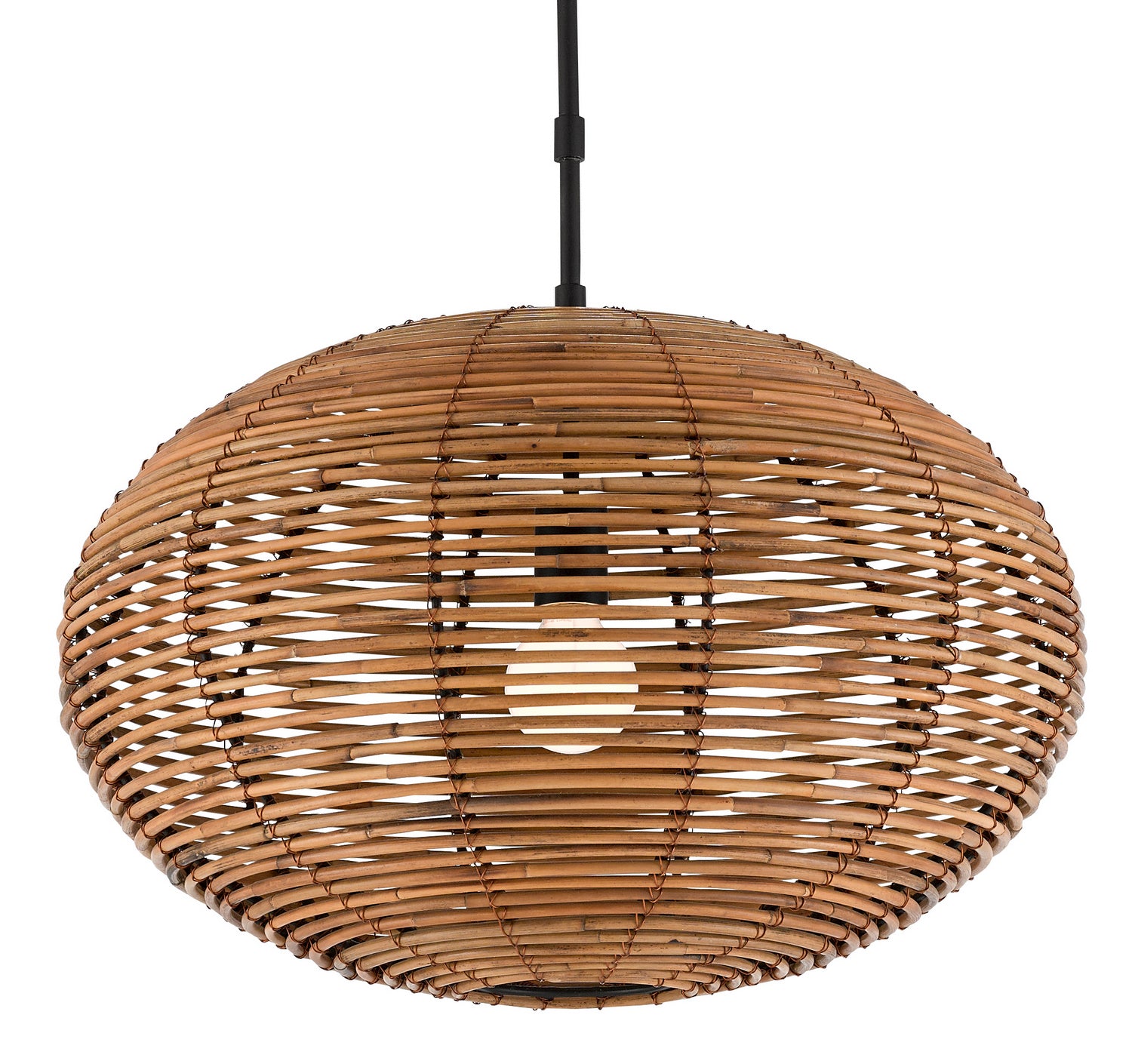 One Light Pendant from the Vanadis collection in Satin Black/Natural finish