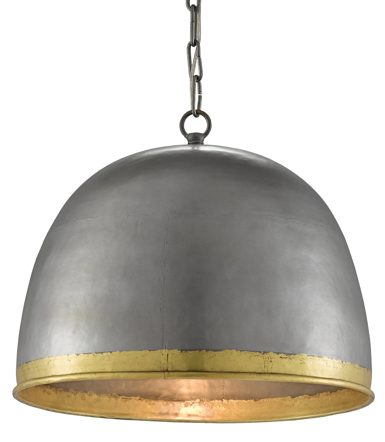 One Light Pendant from the Matute collection in Pewter/Polished Brass finish