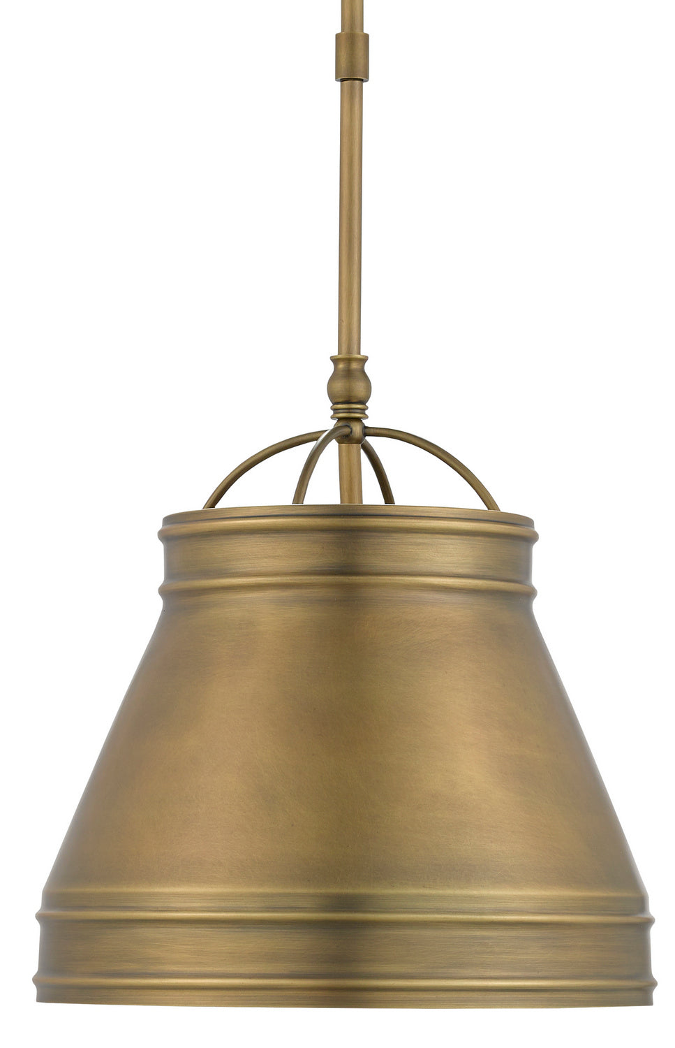 One Light Pendant from the Lumley collection in Antique Brass finish