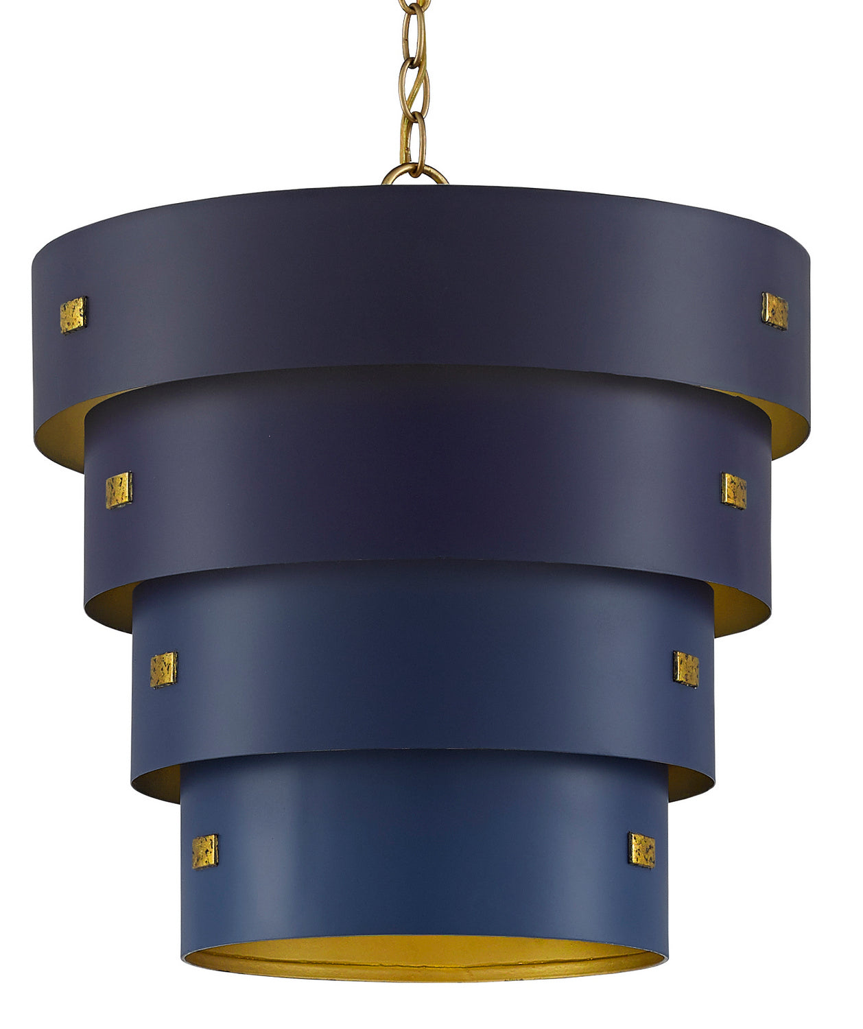 One Light Pendant from the Hiroshi Koshitaka collection in Blue/Contemporary Gold Leaf/New Gold Leaf finish