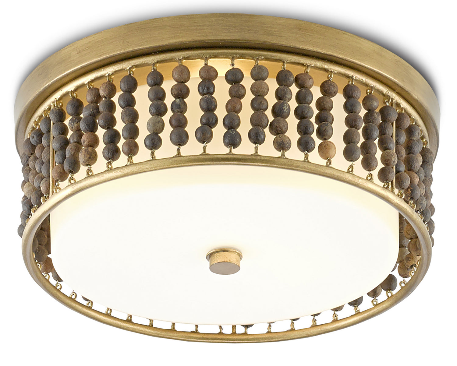 Two Light Flush Mount from the Ferber collection in Brass/Natural finish