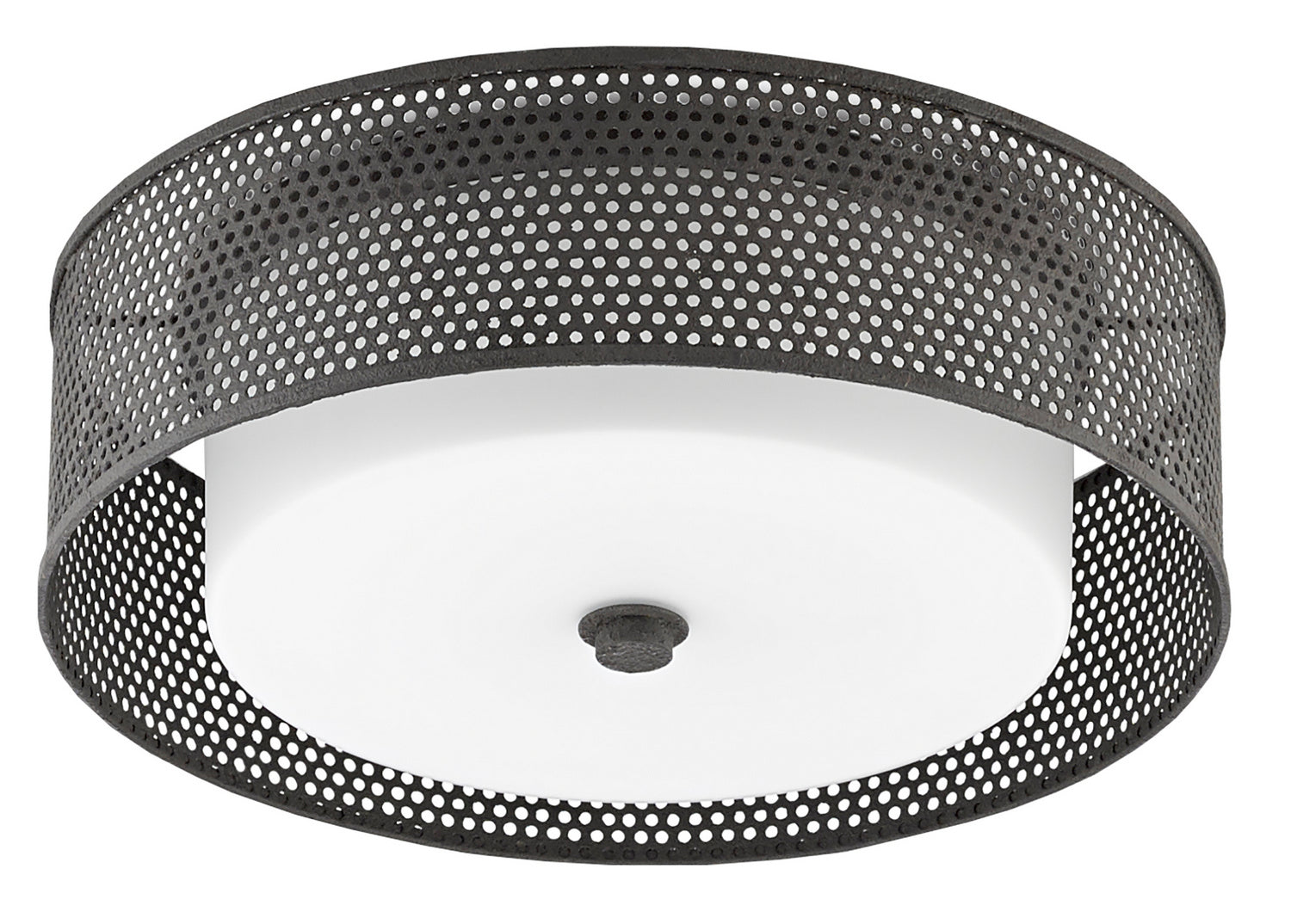 Two Light Flush Mount from the Notte collection in Molé Black finish