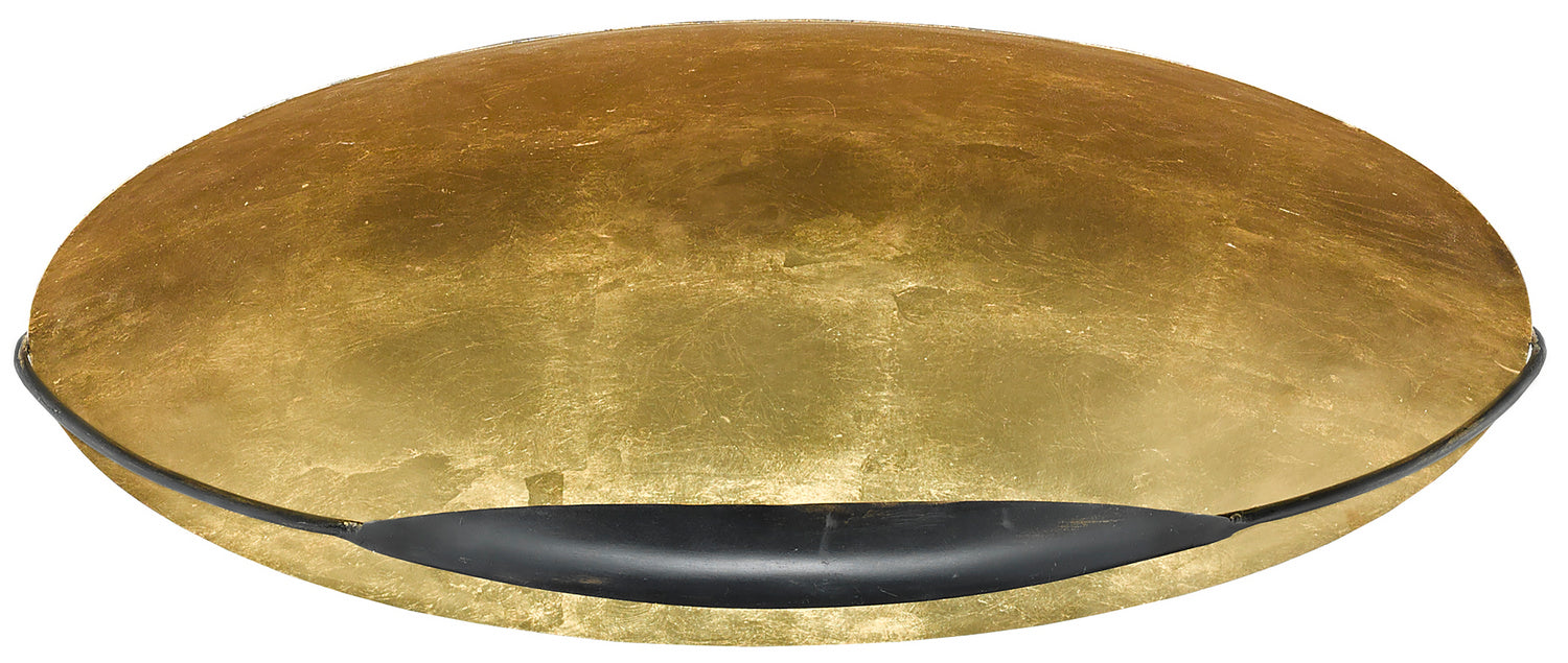 Two Light Flush Mount from the Pinders collection in Contemporary Gold Leaf/French Black finish