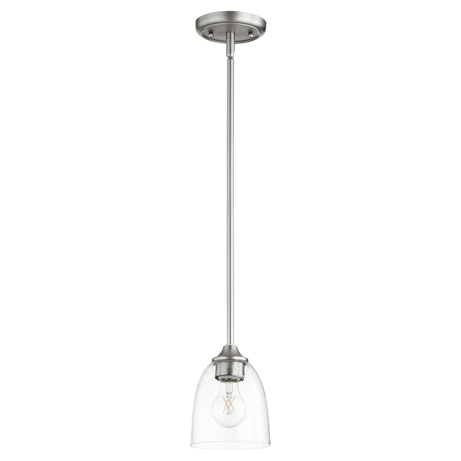 Quorum - 3127-265 - One Light Pendant - Jardin - Satin Nickel w/ Clear/Seeded