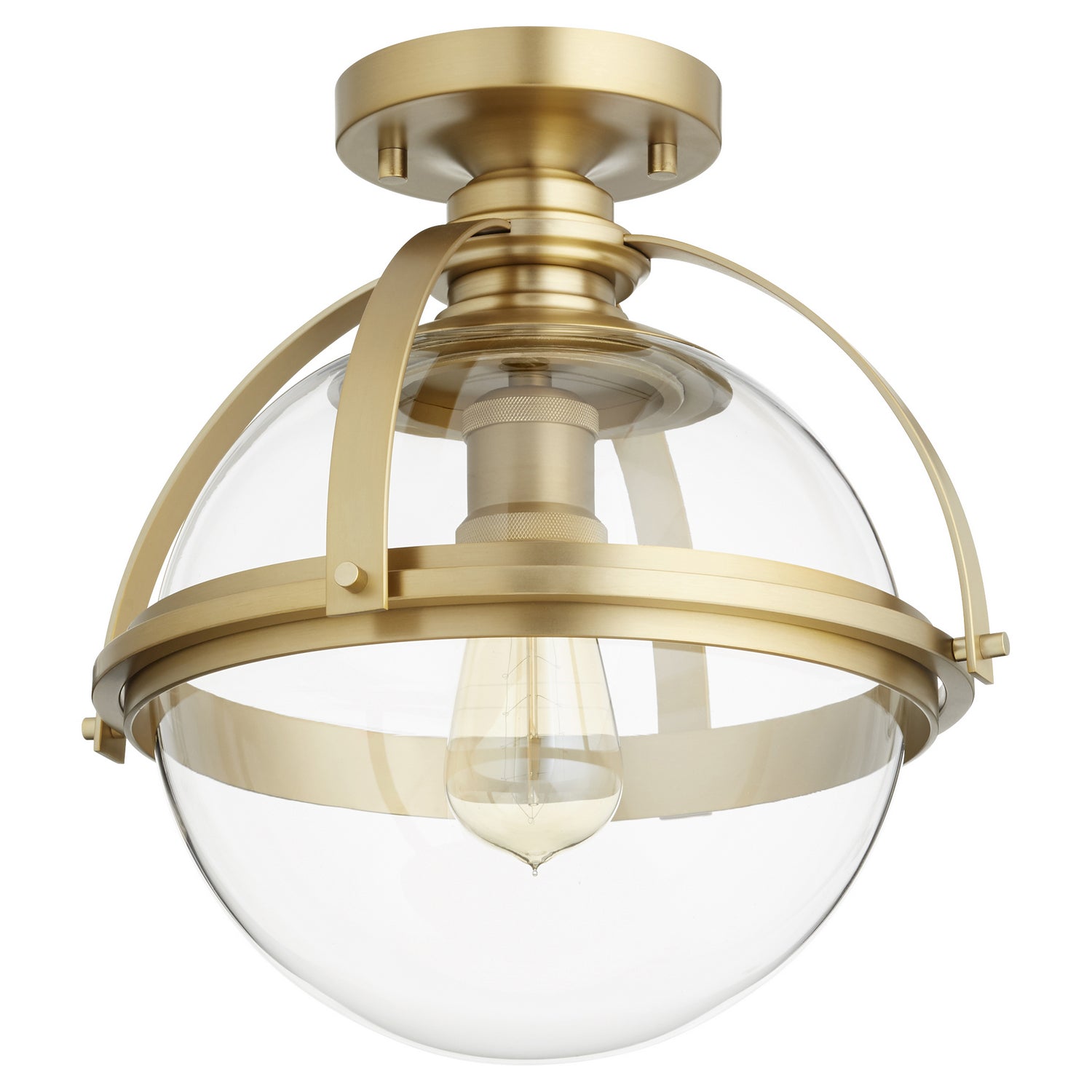 Quorum - 38-13-80 - One Light Ceiling Mount - Aged Brass