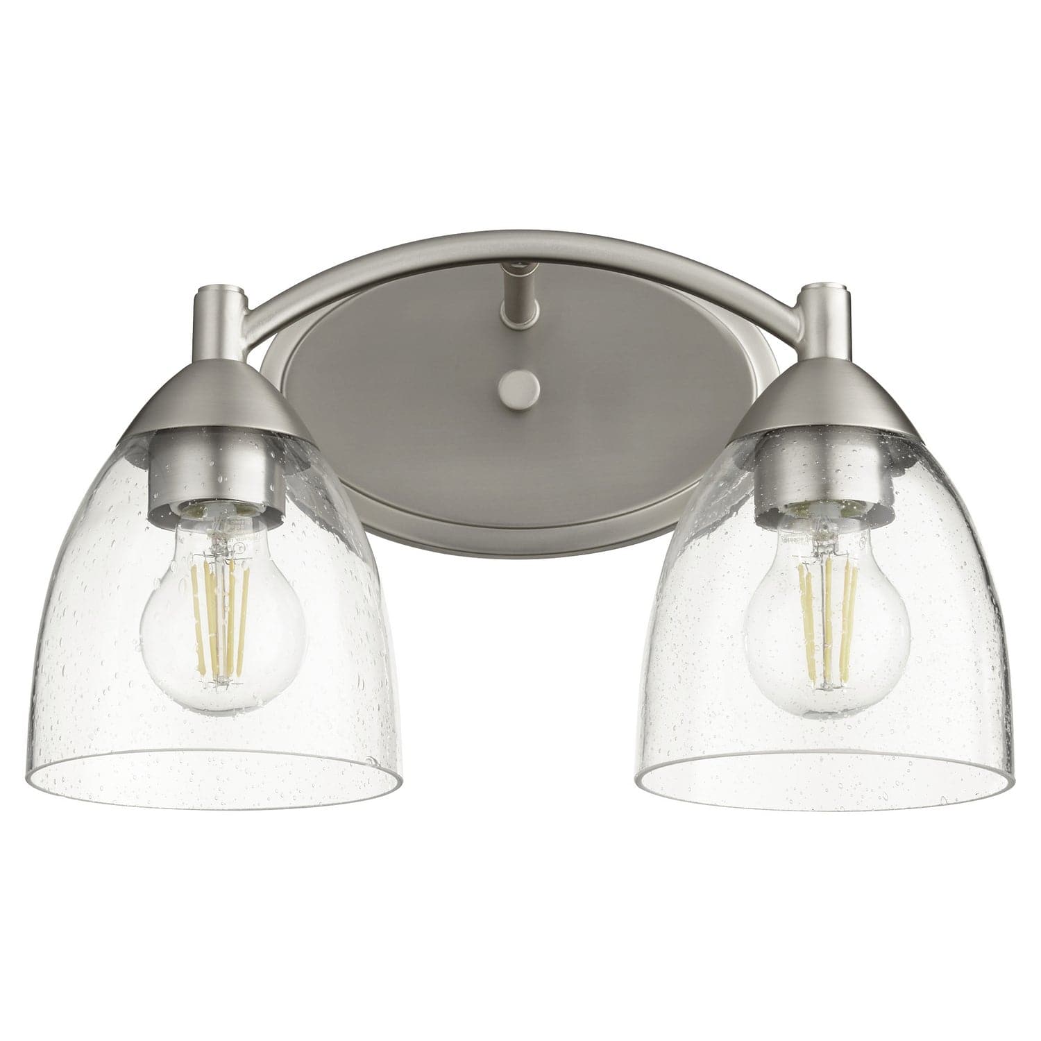 Quorum - 5069-2-265 - Two Light Vanity - Barkley - Satin Nickel w/ Clear/Seeded