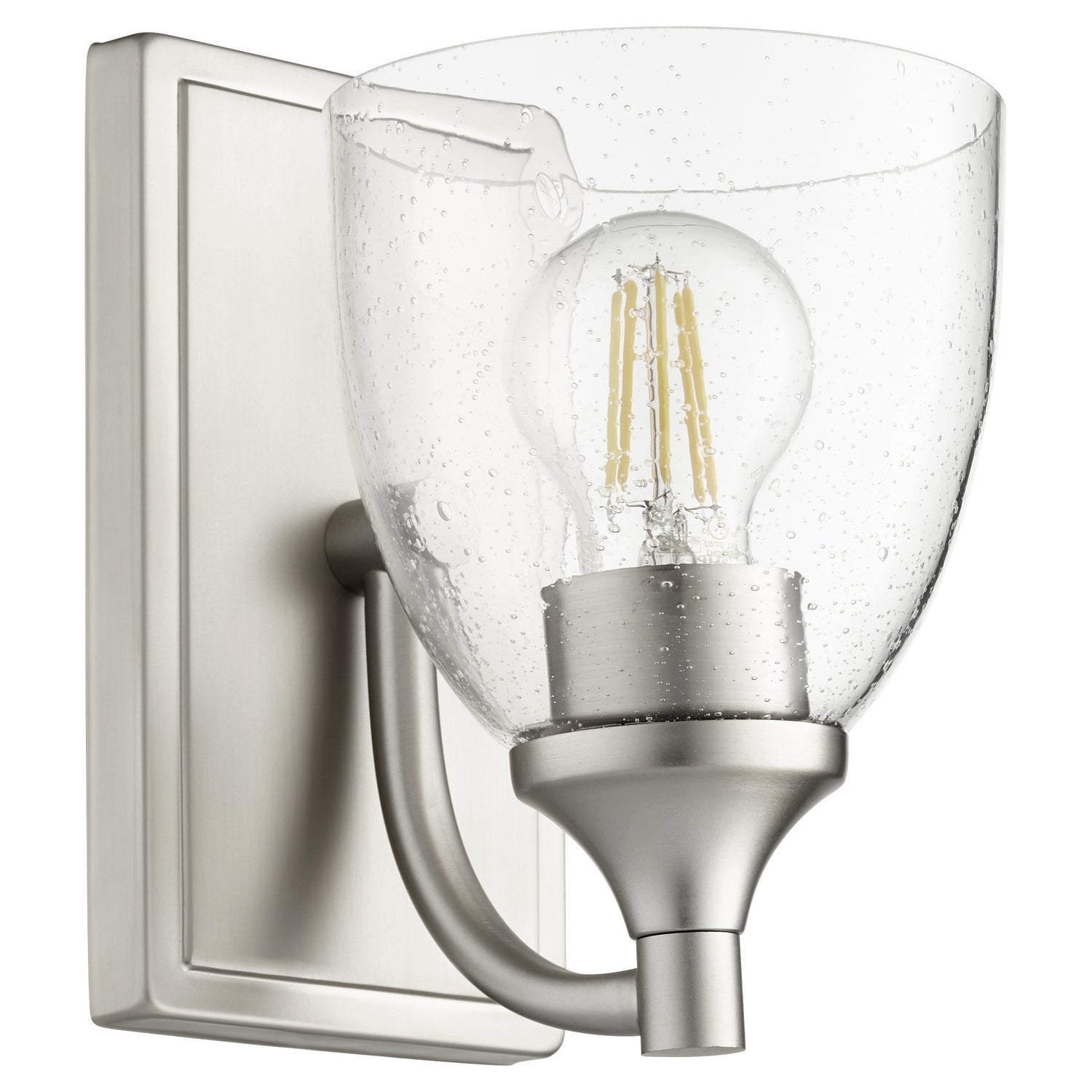 Quorum - 5459-1-265 - One Light Wall Mount - Enclave - Satin Nickel w/ Clear/Seeded